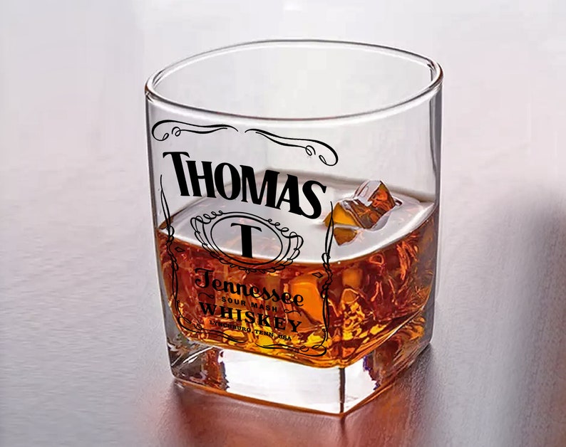 Personalized JD Whiskey Glass Custom Whiskey Tumbler Gift for Etsy