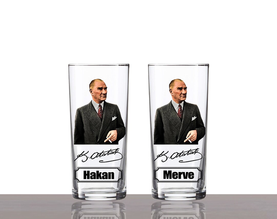 Ataturk Personalized Raki Glass Set, Raki Bardak Seti, Mustafa Kemal ...
