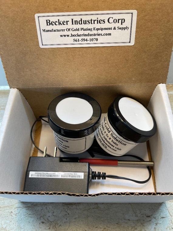 24K Gold Plating Kit: Mini Electroplating, Yellow & Rose Gold