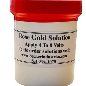 Rose Gold Plating Solution: Industrial Grade, immersion plating (4oz)