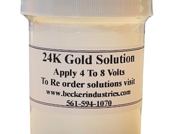 24K Gold Solution, 4oz, Industrial Grade