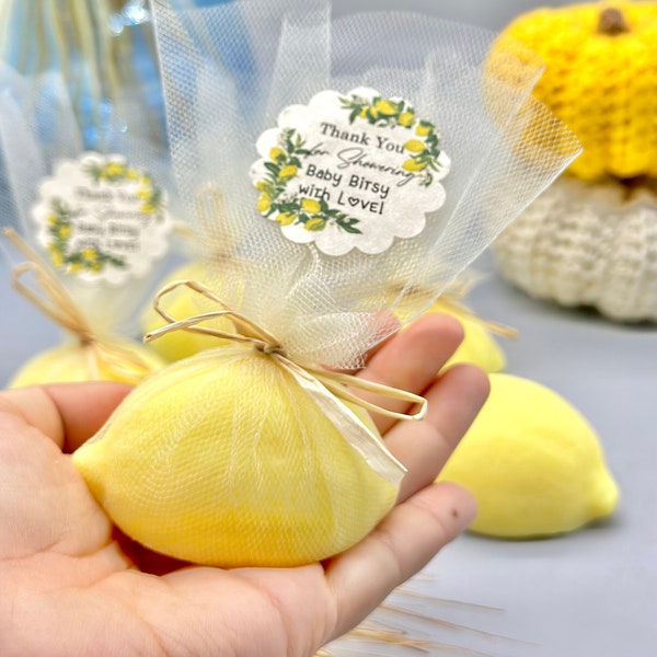 Big Lemon Soap Baby Shower Favors, Lemon Scented Soap Party Favors, Lemon Bridal Shower Decoration girl boy, Spring Party decorations