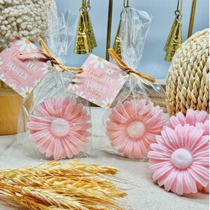 Scented Daisy Soap Favors: Handmade Goat Milk, Floral Party Decor