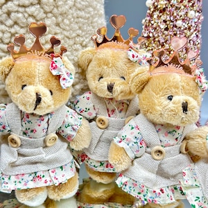 Personalized Teddy Keychain, We Can Bearly Wait Party gift for Guest in Bulk,Custom Teddy Bear Birthday Party Decorations, Baby Shower favor