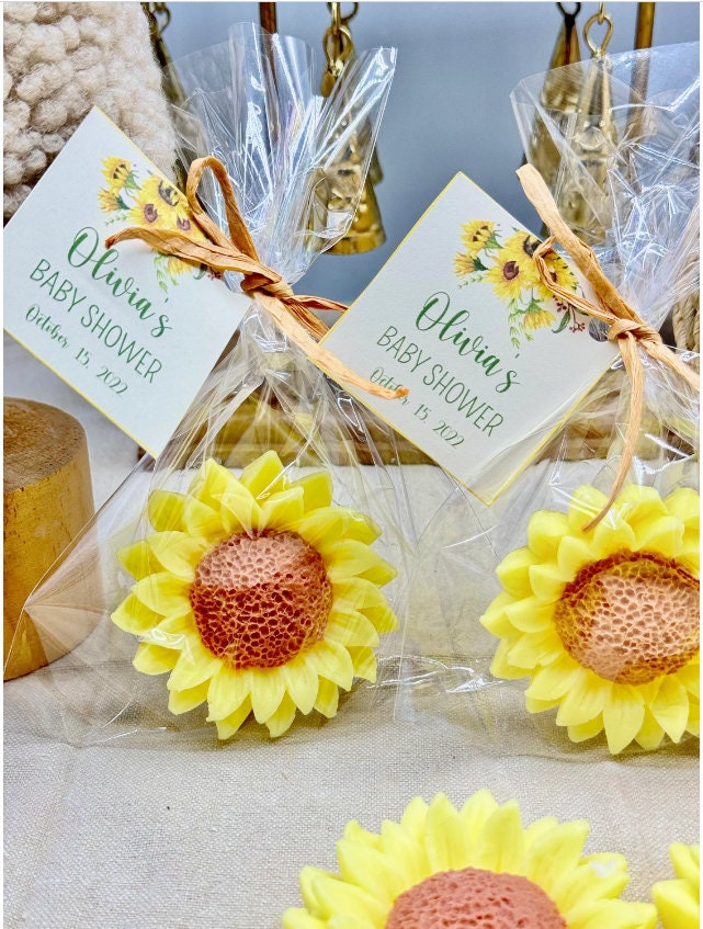 Big Sunflower Soap Favors, Sunflower Birthday Party Decor,  Baby in Bloom Baby Shower Gifts, Bridal Wedding Flower, Wildflower Party Decor