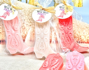 Cowgirl Boot Soap Favors: Handmade Goat Milk Soap, Western Party Decor