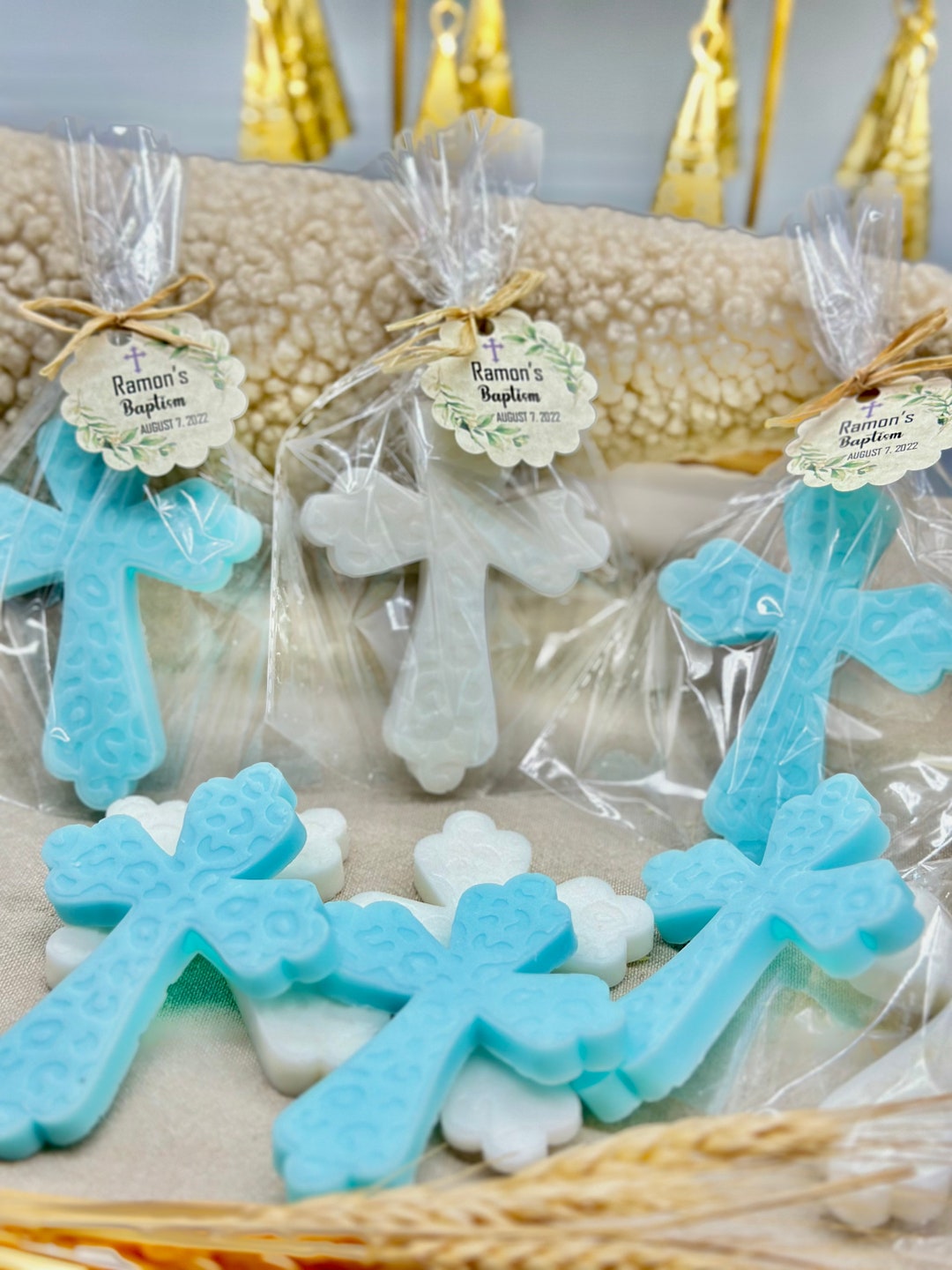 Cross Baptism Soap Favors, Boy Baptism Soap Favors,baptism Decorations