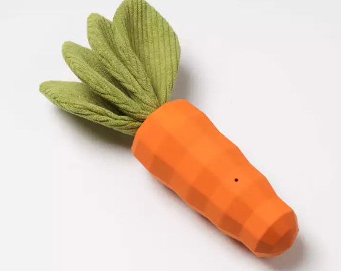 Carrot Chew Squeaky Dog Toy Made With Non Toxic Material Etsy