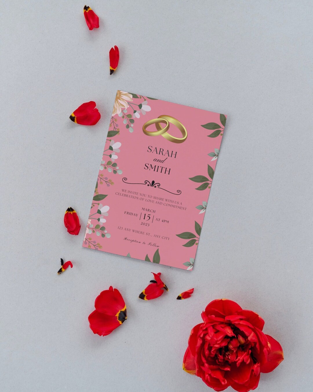 Wedding Invitation Canva Template Canva Wedding Invitation Template 