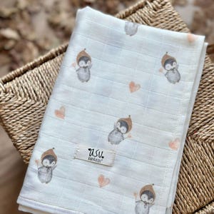 Organic Cotton Muslin Baby Blanket: GOTS Certified Swaddle, Lightweight Throw (80x120cm)