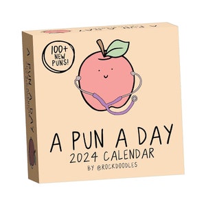 Rockdoodles 2024 Punny Daily Desk Calendar | Funny Calendar 2024 Day to Day for Home or Office, Daily Calendar 2024 Page a Day