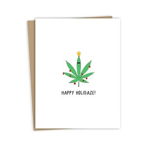 Cartão de Natal "Feliz Holidaze " de <br> Entrega Rápida? Cartões de Natal engraçados - Cartões Punny divertidos para os feriados - Cartão de Feliz Natal - Branco dentro