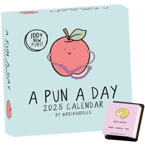 Rockdoodles 2025 Punny Daily Desk Calendar | Funny Calendar 2024 Day to Day for Home or Office, Daily Calendar 2025 Page a Day
