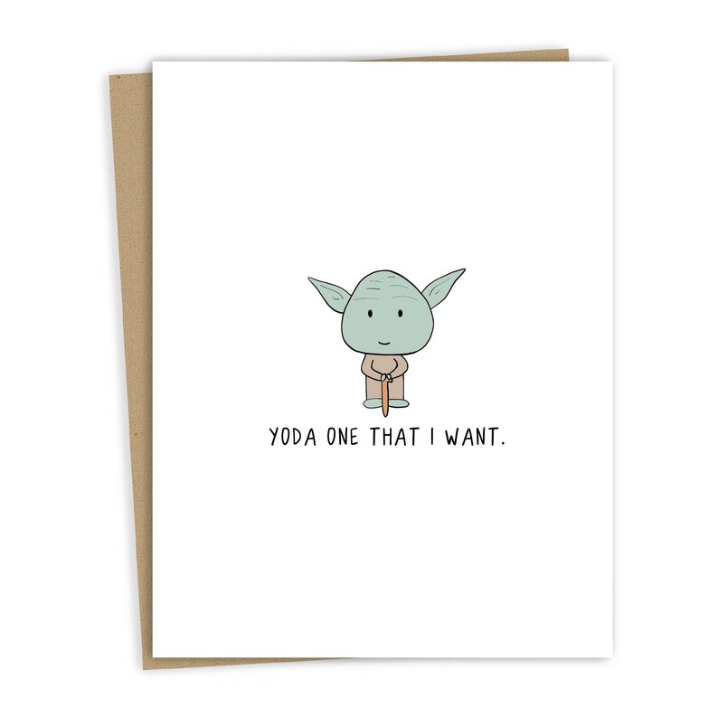 Funny Anniversary & Valentines Day Cards, 7 Different Designs | Funny Cards - Punny I Love You Cards and Everyday Cards For All Occasions Yoda One