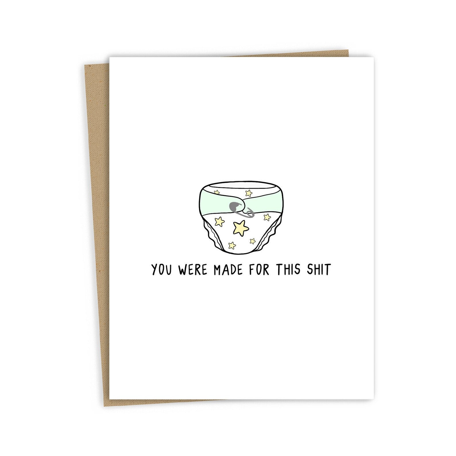 Funny Baby Shower Cards, 4 Different Designs Funny New Parent Cards Fun