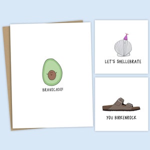 Cartes de félicitations amusantes, 7 modèles différents | Cartes de félicitations amusantes – Punny Félicitations et cartes de tous les jours pour toutes les occasions – Intérieur vierge.