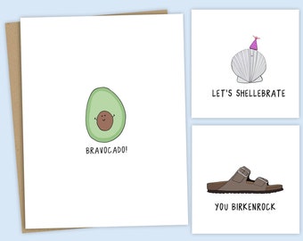 Funny Congratulations Cards, 7 Different Designs | Funny Congrats Cards - Punny Congrats and Everyday Cards For All Occasions -Blank Inside