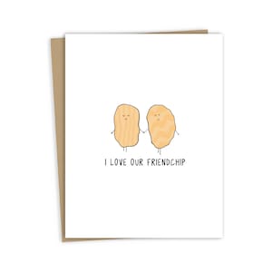Lustige Freundschaftskarte ""I Love Our Friendchip"" | Lustige Karten - Lustige Punny Karten für jeden Anlass - Beste Freunde Karte - innen blanko