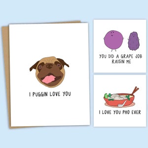 Mothers Day Cards, 5 Different Designs | Funny Mothers Day Cards - Fun Punny Mothers Day Cards From Husband, Daughter, or Son  -Blank Inside