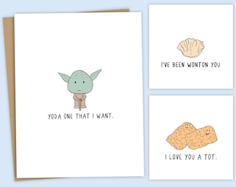 Funny Valentine's Day Cards, 7 Different Designs | Funny Valentines Cards - Punny Valentines - Blank Inside