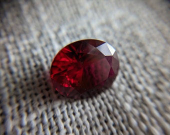 10x12mm Oval Lab Grown Deep Red Ruby