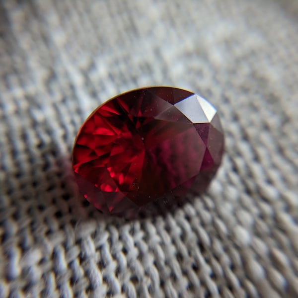 10x12mm Oval Lab Grown Deep Red Ruby