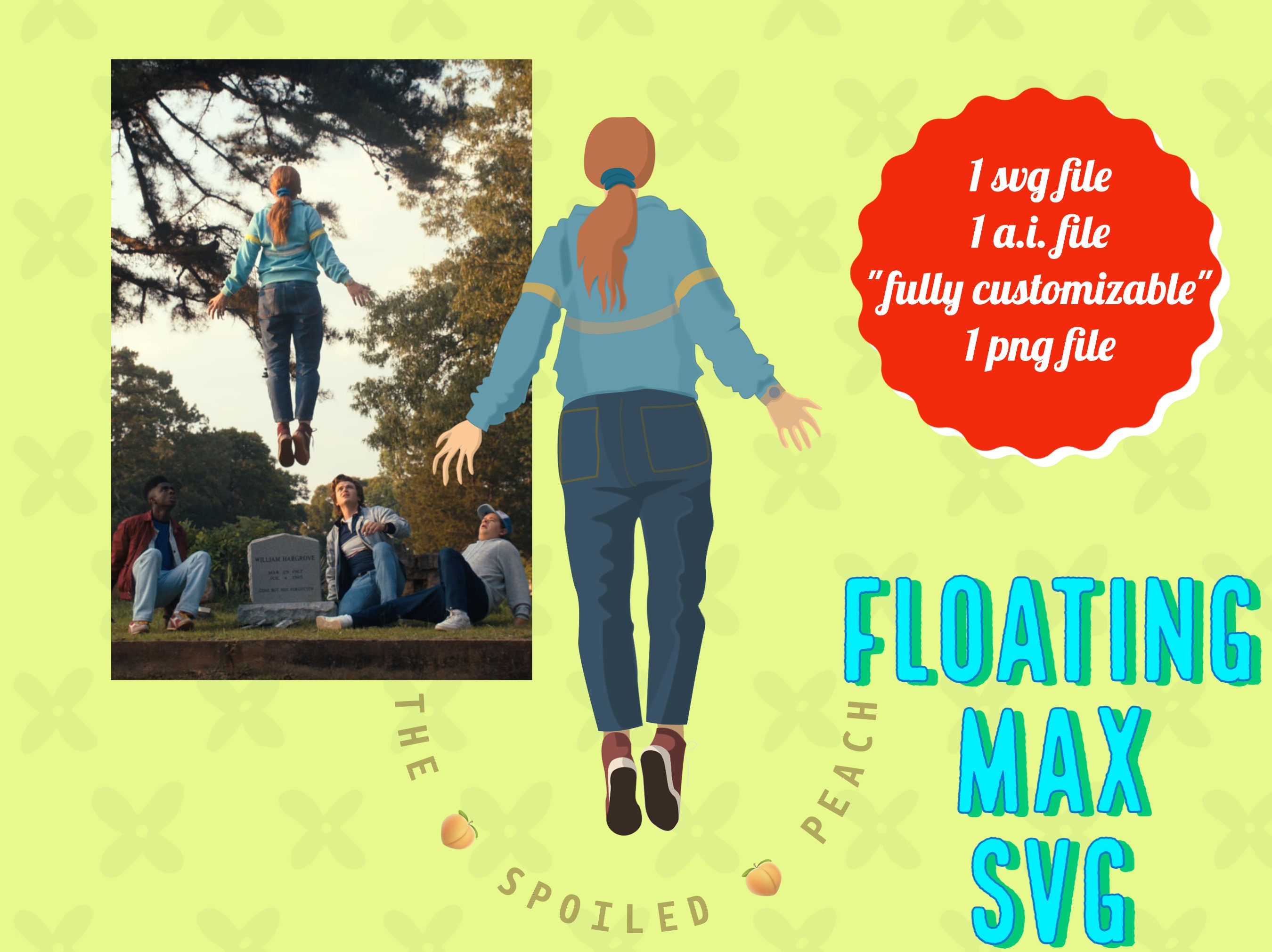Max Floating SVG High Quality Stranger Things Max Floating Etsy