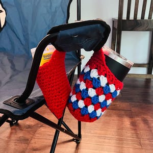 Crochet phone holder/portable beverage carrier/ cup caddy/ bottle holder