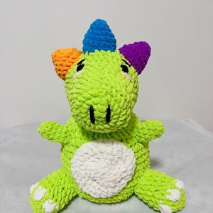 Crochet dinosaur plushie, Stuffed Dino, Custom dinosaur plush