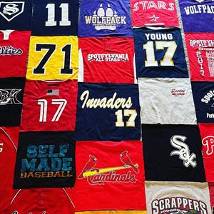 Memory T-shirt Blanket, Memory Blanket, T-shirt Quilt, Custom Made Quilt