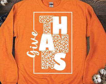 Give Thanks SVG, Leopard Fall SVG, Thanksgiving sublimation, Thanksgiving SVG, Vector cut file for Cricut, Svg file for Silhouette - Svg-dxf