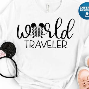 World Traveler SVG, Epcot svg, Family vacation shirts svg, Family Vacation svg, svg, dxf, eps, png digital download