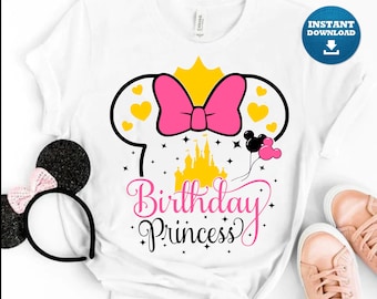 Birthday Princess SVG, Birthday Princess Sublimation file,  svg, dxf, eps, png digital download