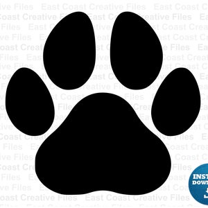Paw Print SVG y clipart, dxf, eps, png descarga digital