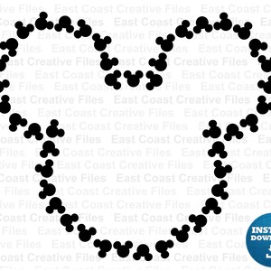 Mickey Svg Cut Files, Mickey Sublimation, svg, dxf, eps, png digital download