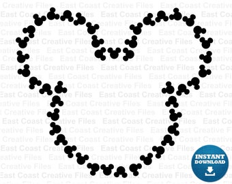 Mickey Svg Cut Files, Mickey Sublimation, svg, dxf, eps, png digitaler Download