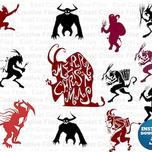 Krampus Christmas svg, dxf, eps, png digital download