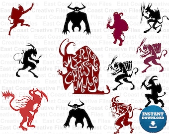 Krampus Christmas svg, dxf, eps, png digital download