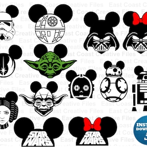 Star Wars with Mickey ears SVG, Family vacation shirts svg, Family Vacation svg, svg, dxf, eps, png digital download