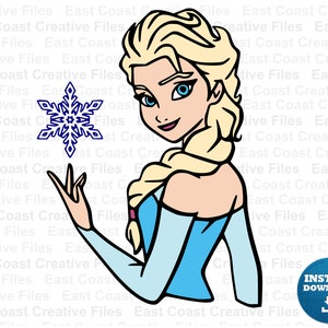 Layered Elsa SVG, Frozen SVG, Frozen shirt SVG cut file, svg, dxf, eps, png digital download