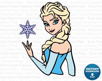 Warstwowa Elsa SVG, Frozen SVG, Frozen shirt SVG plik do cięcia, svg, dxf, eps, png cyfrowe pobieranie