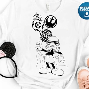 Star Wars Mickey SVG, svg, dxf, eps, png digital download