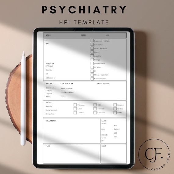 Psychiatry HPI template psych history and physical Etsy France Psychiatry HPI template psych history and physical Etsy France