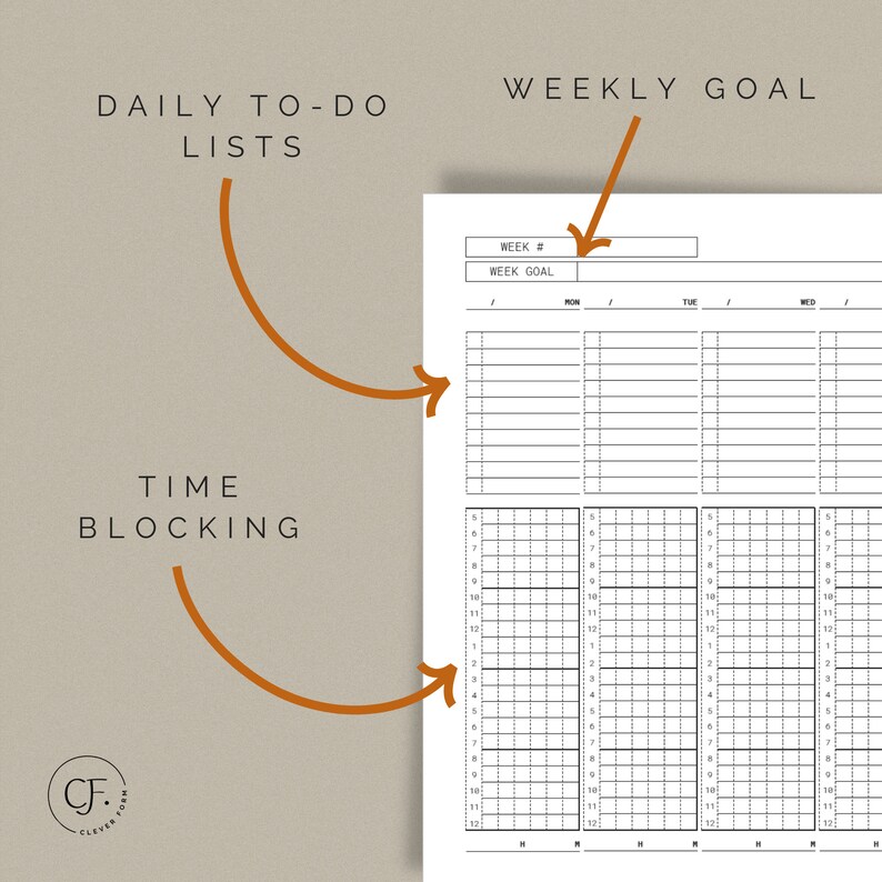 Weekly Time Tracker a Perfect Planner for Students Digital or Printable ...