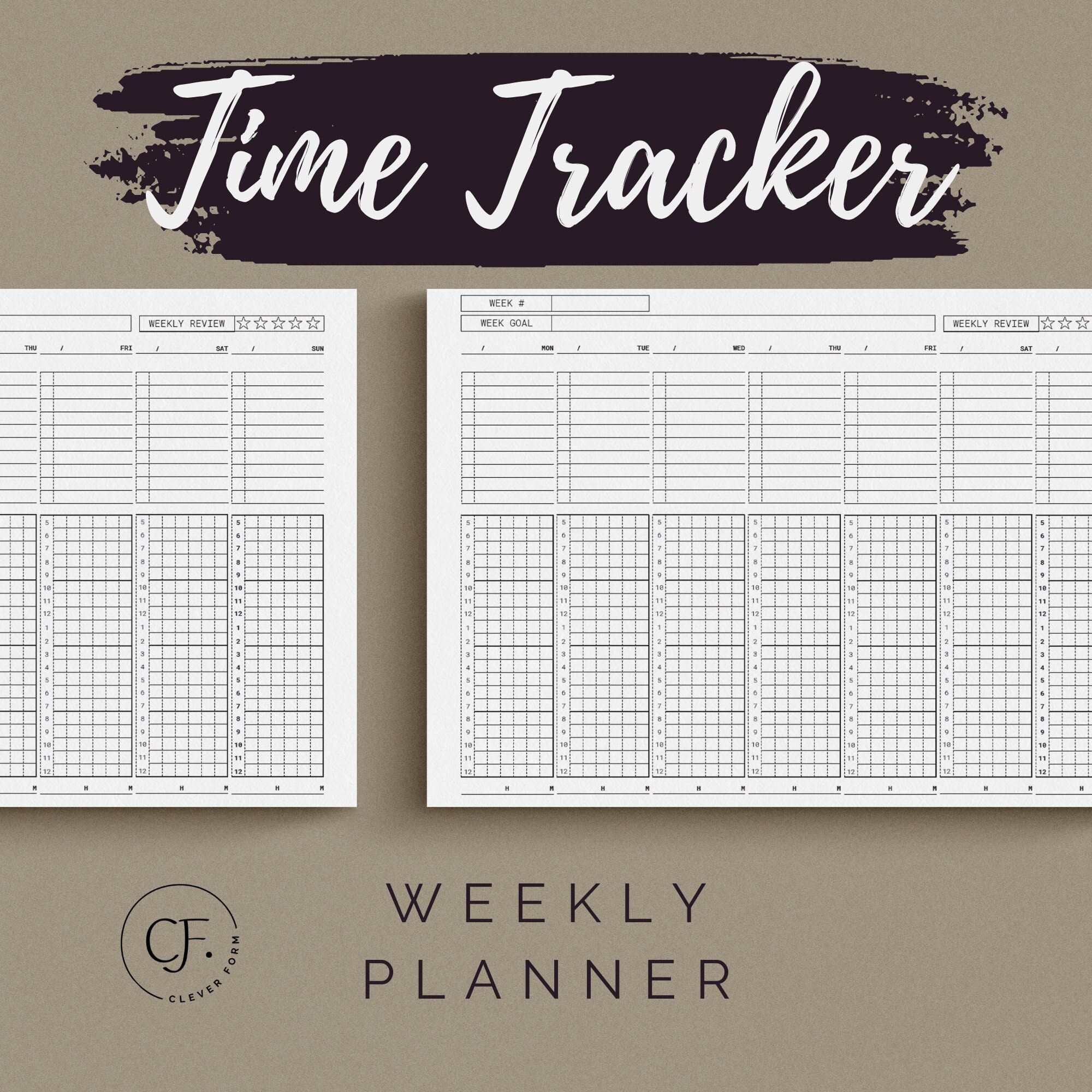 Weekly Time Tracker a Perfect Planner for Students Digital or Printable ...