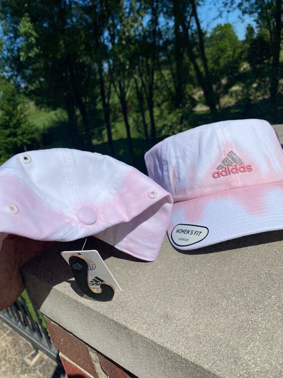 Adidas Pink Tiedye Hat With Iridescent Swarovski Crystals  display picture 3