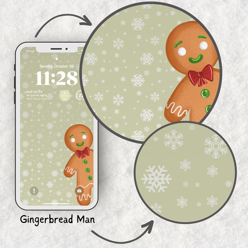 Christmas Spirit Holiday Themed iPhone Wallpaper | Three Comfortable