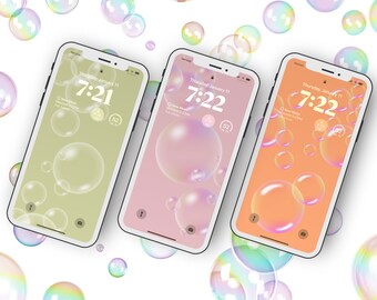 Spring Bubbles iPhone Wallpaper: Pastel wallpaper, Pop O Color to your Phone Background!