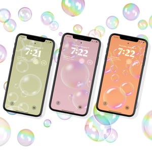 Papier peint Spring Bubbles pour iPhone : papier peint pastel, couleur pop sur l'arrière-plan de votre téléphone !