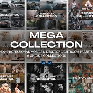 600+ Lightroom presets bundle for mobile & desktop, instagram bundle, presets bundle, cinematic presets, Lightroom photo filters collection